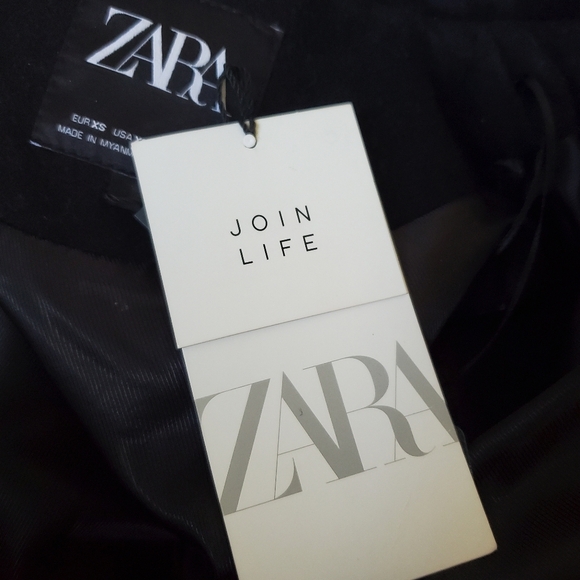 Zara Oversized Coat Black Size XS NWT - Picture 14 of 14